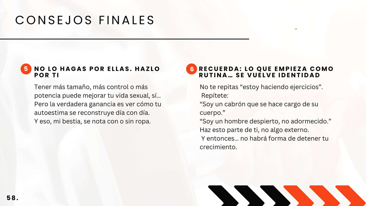Consejos finales del programa masculino
